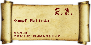 Rumpf Melinda névjegykártya